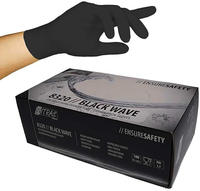 NITRAS - 8320 Black Wave Nitril-Einmalhandschuhe 100 St&uuml;ck Gr&ouml;&szlig;e M