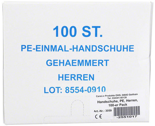 CareLine Handschuhe PE Herren (100 Stk.)