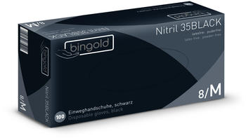 GMP Medical Bingold Nitril 35 Black puderfrei Gr. M (100 Stk.)