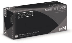 GMP Medical Bingold Nitril 35 Black puderfrei Gr. L (100 Stk.)