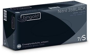 GMP Medical Bingold Nitril 35 Black puderfrei Gr. S (100 Stk.)