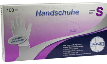 Param Handschuhe Einmal Vinyl Gepudert klein (100 Stk.)