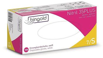 GMP Medical Bingold Nitril 35Plus puderfrei weiß Gr. S (100 Stk.)