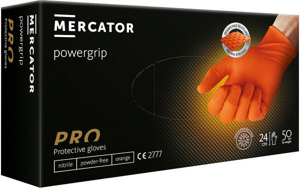 Mercator Medical Powergrip Nitrylhandschuhe orange Gr. XXL (50 Stk.)