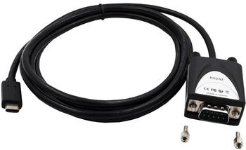 Exsys EX-23112IS - USB 2.0 Konverter C auf RS-232 ESD+Optical 1,8 m