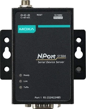 Moxa NPort 5150A 1 Port Device Server 10/100M Ethernet RS-232/422/485 DB9 Male (NPORT5150A)