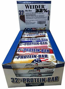 Weider 32% Protein Bar Box Mix Pack