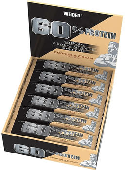 Weider 60% Proteinriegel 24x45g cookies and cream