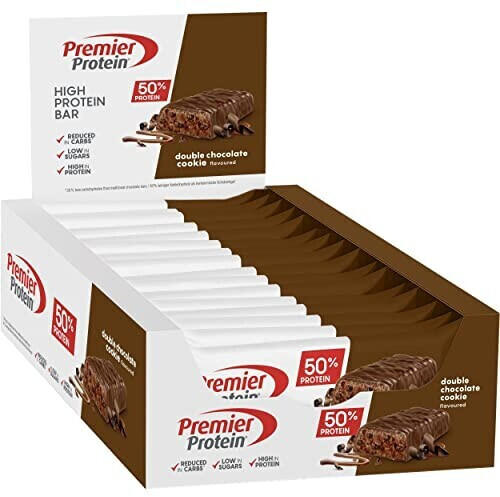 Premier Protein High Protein Bar 16x40g double chocolate cookie