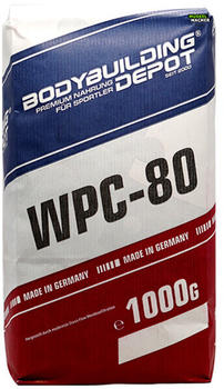 Bodybuilding Depot WPC-80 Whey Protein 1000g Refill intense Chocolate