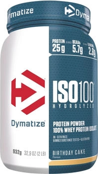 Dymatize Iso100 Hydrolyzed Isolat Protein 932g Birthday Cake
