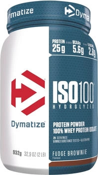Dymatize Iso100 Hydrolyzed Isolat Protein 932g Fudge Brownie