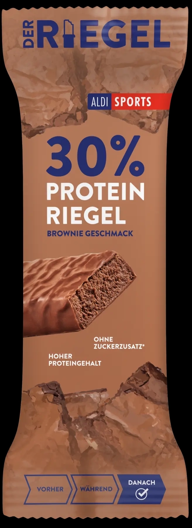 Aldi Sports Protein Riegel Brownie Geschmack, 30 % Protein