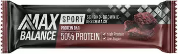 Max Balance Sport Protein Bar Schoko- Brownie-Geschmack, 50 % Protein