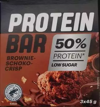 Protein Bar Brownie- Schoko-Geschmack mit Crisp, 50 % Protein