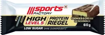 Sports Factory High Protein Riegel Level 5 Cookies & Cream, 50 % Protein