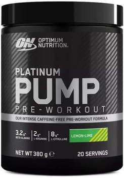 Optimum Nutrition Platinum Pump Pre Workout 380g Lemon/Lime