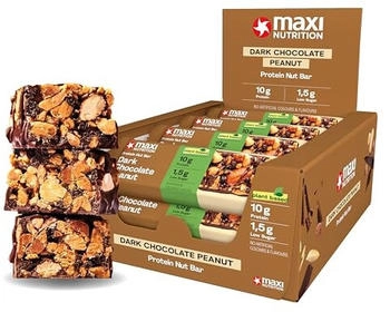 MaxiNutrition Nut Bar 12x46g Dark Chocolate Peanut