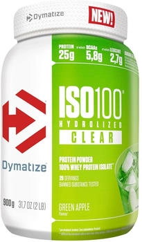 Dymatize Iso 100 Hydrolized Clear 900g green apple