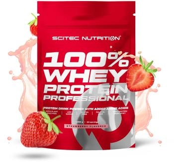 Scitec Nutrition 100% Whey Protein Professional Erdbeere 1000g (80001090320)