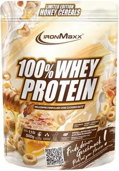 IronMaxx 100% Whey Protein Powder 500g Honey Cereal