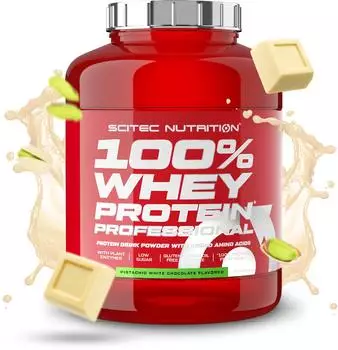 Scitec Nutrition 100% Whey Protein Professional Redesign 2350g Pistachio White Chocolate