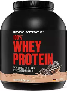 Body Attack 100% Whey Protein 2000g Cookies Cream