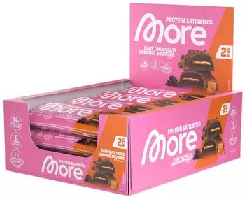 More Protein Satisbites 12 x 2 x 25 g Dark Chocolate Caramel Brownie