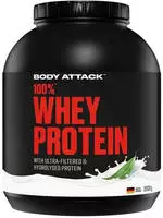 Body Attack - 100 % Whey Protein - Strawberry - 2000 g, Grundpreis: &euro; 27,50 / kg