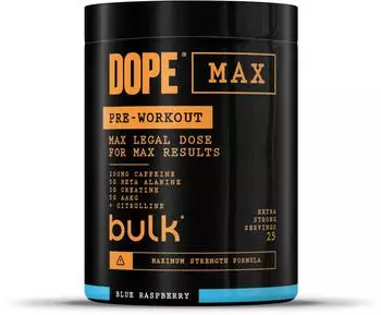 Bulk Dope Max Pre Workout Powder 563g Blaue Himbeere