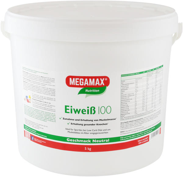 Megamax Eiweiss 100 Neutral Pulver (5 kg)