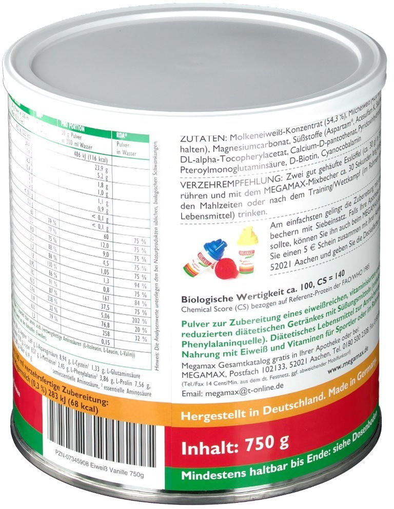 Megamax Eiweiß 100 Test schon ab 1,17€ auf Testbericht.de