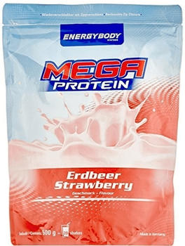 Energybody Mega Protein Erdbeer-Joghurt mit Fruchtstücken Pulver Beutel 500 g