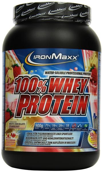 IronMaxx 100% Whey Protein Erdbeere Weiße Schokolade 900g