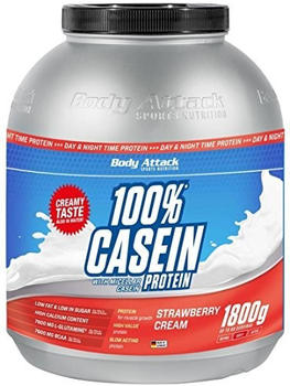Body Attack 100% Casein Protein Strawberry Cream 1800g