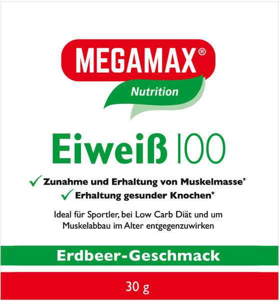 Megamax Eiweiss 100 Erdbeer Pulver (30g)