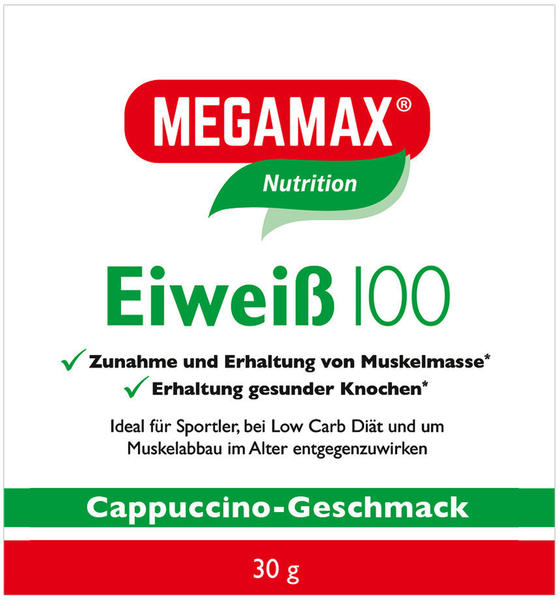 Megamax Eiweiss 100 Cappuccino Megamax Pulver (30 g)