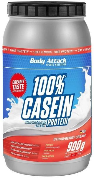 Body Attack 100% Casein Protein Erdbeer 900g