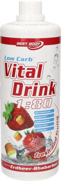 Best Body Nutrition Low Carb Vital Drink Erdbeer-Rhabarbar 1000ml