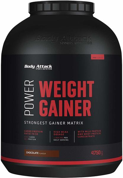 Body Attack Power Weight Gainer Chocolate, 1er Pack (1 x 4.75 kg)