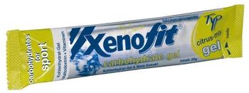 Xenofit Carbohydrate Gel | Hochkonzentriertes Kohlenhydrat Gel | Schnelle und anhaltende Energie für Ausdauersportler | Mit Vitaminen und Koffein | Citrus-Mix | 30x25g