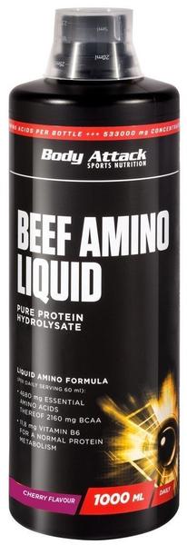 Body Attack Beef Amino Liquid, Kirsche, (1000 ml)