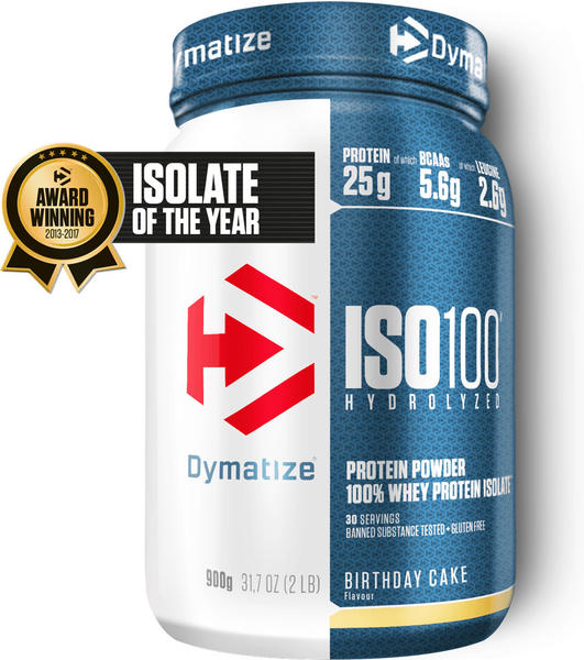 Dymatize Iso100 Hydrolyzed 100% Whey Protein Isolate 900g Birthday Cake