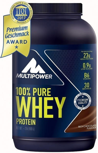 MultiPower 100% Pure Whey Protein Strawberry Splash Pulver 900 g