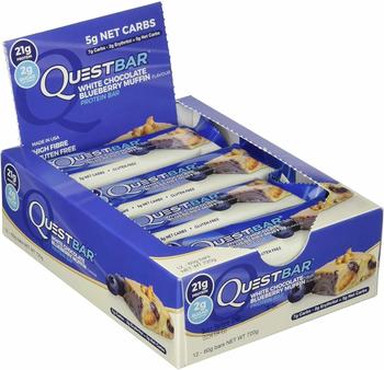 Quest Nutrition bars, White Chocolate Blueberry Muffin, 60 g