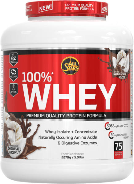 All Stars 100% Whey Protein 2270g Chocolate Coconut