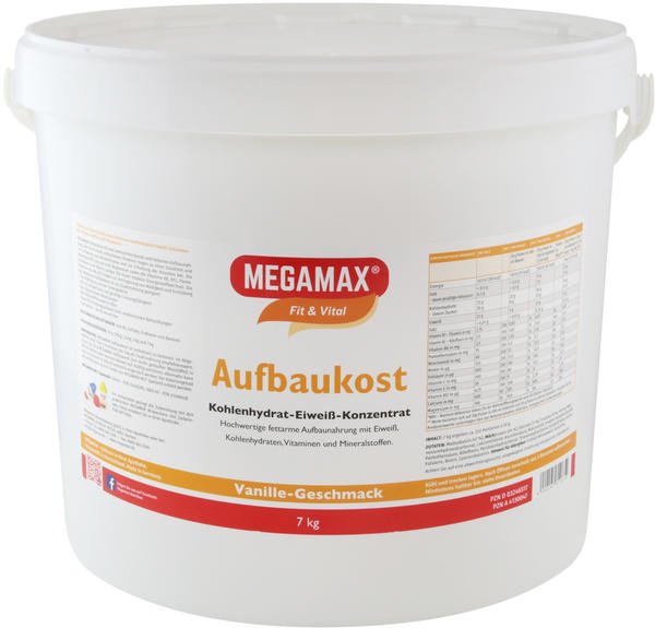 Megamax Aufbaukost Vanille Pulver (7 kg)