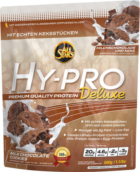 All Stars Hy-Pro Deluxe Milk Chocolate Cookies Pulver 500 g