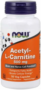 NOW Foods Now Foods, Acetyl-l-carnitine, Nerve Cell Function, 500mg, 50 Veg. Kapseln