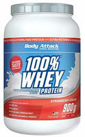 Body Attack - 100 % Whey Protein - Strawberry - 900 g, Grundpreis: &euro; 33,32 / kg